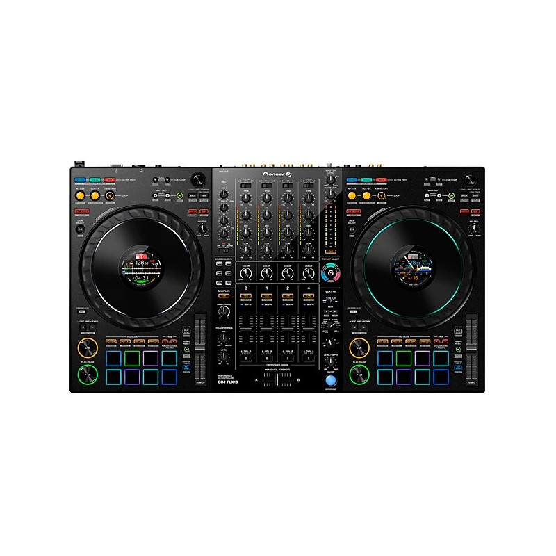 Pioneer DDJ-FLX10 4-channel performance DJ controller for multiple DJ applications (Black)